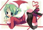  ass black_legwear blush boots hat open_mouth original panties panties_under_pantyhose pantyhose santa_costume santa_hat sazaki_ichiri solo thighband_pantyhose underwear 