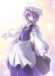  hat letty_whiterock nekoguruma purple_eyes purple_hair short_hair solo touhou 