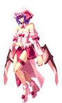  aguy full_body hat lowres older pixel_art remilia_scarlet short_hair solo standing touhou transparent_background wings 