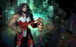  1girl absolute_dc absolute_wonder_woman amazon_warrior arm_tattoo arm_wrap commentary dc_comics english_commentary hades_(series) hades_2 highres itsofaking lasso lasso_of_truth long_hair muscular muscular_female superhero_costume tattoo tattoo_sleeve wonder_woman wonder_woman_(absolute_dc) 