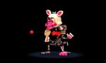  2015 animated animatronic black_background black_sclera bow_tie canine cute female five_nights_at_freddy&#039;s five_nights_at_freddy&#039;s_2 five_nights_at_freddy&#039;s_world fox half-closed_eyes heterochromia lipstick loop low_res machine mammal mangle_(fnaf) official_art paddle_ball pink_skin red_skin robot scottcawthon simple_background solo video_games white_eyes white_skin yellow_eyes 