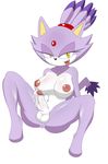  anthro balls big_breasts big_nipples blaze_the_cat breasts cum damian_hodge dickgirl fat_cock flaccid half-closed_eyes intersex looking_at_viewer navel nipples nude orgasm penis presenting presenting_penis simple_background smug solo sonic_(series) spread_legs spreading thick_thighs video_games 