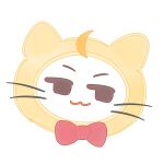  :3 ahoge animal animal_focus bow bowtie brown_eyes cat closed_mouth clothed_animal ear_covers head_only hood hood_up infinity_nikki momo_(nikki) nikki_(series) no_humans red_bow red_bowtie smile solid_eyes traditional_bowtie transparent_background whiskers white_cat xiao560469 yellow_hood 