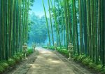  architecture bamboo bamboo_forest blue_archive brick_floor bush day east_asian_architecture fog forest game_cg grass green_theme nature no_humans non-web_source official_art outdoors path pavement perspective plant ring_of_light_(blue_archive) road scenery self-datamine shadow sky stone_floor stone_lantern tree_shade 
