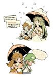  2boys 2girls blush_stickers brown_hair closed_eyes cold crown facial_hair gloves holding holding_umbrella kid_icarus kid_icarus_uprising looking_at_another luce-in-the-sky luigi mario_(series) meme multiple_boys multiple_girls mustache own_hands_together palutena pit_(kid_icarus) princess_daisy simple_background smile snot snow special_feeling_(meme) umbrella white_background white_gloves 