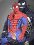  abs alien balls clothing dripping erection male male/male marvel pecs penis precum ryuukikeito spider-man spider-man_(series) symbiote torn_clothing venom 
