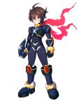  1boy absurdres adapted_costume ahoge alternate_color alternate_costume arm_cannon armor armored_boots body_armor bodysuit boots brown_hair commission commissioner_upload covered_abs covered_navel full_body gauntlets gloves green_eyes highres knee_armor knee_boots mechanical_ears mega_man_(series) mega_man_x_(series) mega_man_zero_(series) missing_headwear non-web_source shoulder_armor solo transparent_background uta_guipiy weapon x_(mega_man) 