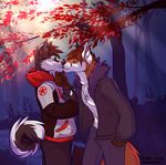  2015 anthro canine clothing duo flynx-flink fur hair kissing male mammal 