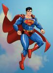  absurdres blue_suit cape clark_kent dc_comics highres non-web_source red_cape red_shoes shoes suit superman superman_(series) superman_logo 