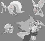 2026 all_fours bite blush bodily_fluids breasts canid canine digitigrade disembodied_hand ears_back ears_down eye_roll female fennec_fox fish_hooking fluffy fluffy_tail fox grey_background hand_on_another's_belly heart_eyes heart_symbol hi_res mammal metaphos multiple_poses nude pillow pillow_bite pivoted_ears pose shaded shaking simple_background size_difference sketch sketch_page small_breasts soft_shading solo sweat sweatdrop tail tail_motion tailwag trembling true_fox unsure watery_eyes