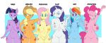 1_horn anthro applejack_(mlp) areola arm_under_breasts big_breasts blue_areola blue_background blue_body blue_eyeshadow blue_fur blue_hair blue_nipples body_writing breasts brolycoochie clothing cowboy_hat cutie_mark english_text equid equine eyelashes eyeshadow female fluttershy_(mlp) freckled_face freckles friendship_is_magic fur green_eyes grey_areola grey_nipples group hair hand_on_hip hasbro hat hat_only headgear headgear_only headwear headwear_only highlights_(coloring) horn horse long_hair looking_at_viewer makeup mammal mostly_nude multicolored_hair my_little_pony mythological_creature mythological_equine mythology navel nipples one_eye_closed orange_areola orange_body orange_fur orange_nipples pegasus pink_areola pink_body pink_fur pink_hair pink_highlights pink_nipples pinkie_pie_(mlp) pony purple_areola purple_body purple_eyes purple_fur purple_hair purple_horn purple_nipples pusys rainbow_dash_(mlp) rainbow_hair rarity_(mlp) simple_background small_breasts smile text thick_thighs twilight_sparkle_(mlp) unicorn white_background white_body white_fur white_horn wide_hips wings wink winking_at_viewer writing_on_breasts yellow_body yellow_fur