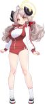  1girl :t ahoge annoyed arms_at_sides black_horns blue_archive blush breasts buruma closed_mouth collarbone cross-laced_shoes curled_horns demon_girl full_body game_asset goat_horns grey_hair gym_uniform hair_ornament hair_ribbon hairclip halo highres horns izumi_(blue_archive) jacket large_breasts large_variant_set legs long_hair looking_at_viewer mx2j official_art open_clothes open_jacket parted_bangs partially_unzipped pigeon-toed pout raglan_sleeves red_buruma red_jacket red_ribbon red_trim ribbon shirt shoes simple_background socks solo standing tachi-e thighs third-party_source track_jacket transparent_background twintails v-shaped_eyebrows variant_set white_shirt white_shoes white_sleeves white_socks wide-eyed yellow_eyes yellow_halo zipper_pull_tab 