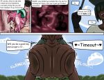 animal_humanoid ball_clench blackmail bodily_fluids bottomwear clothing cock_vore comic cum cum_vore dark_body dark_skin dialogue digestion excessive_cum excessive_genital_fluids excessive_genital_fuid fingerless_gloves forced genital_fluids genitals gloves green_bottomwear green_clothing green_hair green_hat green_headwear green_shorts hair handwear hat headgear headwear herm hi_res human human_pred humanoid humanoid_genitalia intersex intersex/male male mammal mammal_humanoid maw_(mawgapen) mawgapen mouse_humanoid murid murid_humanoid murine murine_humanoid outside park_(mawgapen) penile penis pink_hair rodent rodent_humanoid shirt shorts tablet topwear unwilling_prey vore white_clothing white_shirt white_topwear 