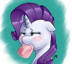  2015 blush cum duo equine eyeshadow female friendship_is_magic hair hi_res horn long_hair looking_at_viewer makeup male male/female mammal my_little_pony open_mouth oral penis purple_hair rarity_(mlp) sex solo_focus stingray970 unicorn 