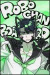  1boy 88_oo animal_ear_headphones animal_ears annoyed barcode barcode_tattoo black_hair cat_ear_headphones cat_ears commentary_request ear_piercing earrings fake_animal_ears green_background green_eyes green_necktie headphones highres jewelry korean_commentary looking_to_the_side male_focus mechanical_hands neck_tattoo necktie piercing robo_frostor sailor_collar screw shirt skoshism stud_earrings tattoo upper_body virtual_youtuber white_shirt 