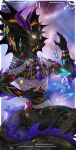4_ears abstract_background accessory agamid ambiguous_gender andromorph anthro armband big_ears big_head black_body blurred_background clothing cosmic_fur cosmic_horror cosmic_tail dragon ear_piercing ear_ring elemental_manipulation frilled_lizard hi_res horn hybrid hynvale intersex jewelry legwear lizard long_ears long_tail looking_at_another magic makeup male melas_aster_(mechryan) multi_ear muscle_tone muscular muscular_anthro muscular_male muscular_thighs mythological_creature mythological_scalie mythology nature nature_background necklace piercing pose purple_horn reptile ring_piercing scalie slim_body slim_male solo space tail translucent translucent_clothing tribe trinkets unknown_species white_eyes