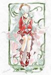  absurdres closed_eyes flower highres lailah_(tales) long_hair matsuki_miyu smile solo tales_of_(series) tales_of_zestiria very_long_hair white_hair 