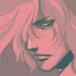  1boy alucard_(hellsing) close-up expressionless fang hair_over_one_eye hellsing lowres male_focus oekaki portrait red_theme solo toshimichi_yukari 