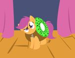  2011 costume curtains equine female friendship_is_magic hair horse kiwi_fruit mammal my_little_pony pegasus pony purple_hair rannva scootaloo_(mlp) solo stage wings young 