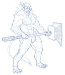  anthro feline furious lion male mammal muscular solo 