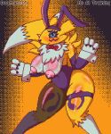 2026 3_fingers animated anthro bandai_namco blue_eyes blush bodily_fluids body_blush bouncing_breasts bow_tie breasts bunny_costume clothing corset costume cuffs_(clothing) dancing digimon digimon_(species) digital_media_(artwork) dogman705 embarrassed exposed_breasts eyelashes fake_ears fake_rabbit_ears female fingers fishnet_clothing fishnet_legwear fur glistening glistening_body glistening_fur legwear lingerie low_res nipples pink_nipples pixel_(artwork) pixel_animation renamon sad_cat_dance shaking_hips simple_background small_waist solo sweat tail tail_motion topwear watermark white_body white_fur wide_hips yellow_body yellow_fur