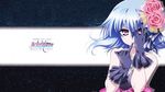  bare_shoulders blue_hair dress gloves hair_ornament hata_kenjirou hayate_no_gotoku! highres red_eyes ribbon skirt solo suirenji_ruka wallpaper 