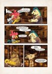 anthro avian bird chicken clothed clothing comic digital_media_(artwork) english_text galliform generation_2_pokemon giraffe giraffid group hi_res male mammal nintendo phasianid pokemon pokemon_(species) text trio typhlosion zaryuzu_73 
