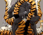  abs anal butt canine captainjohkid cum feline flakjacket0204 male male/male mammal muscular nude orgasm pecs simple_background text tiger translation_request wolf 