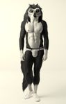  abs alpha_and_omega anthro anthrofied bulge canine clothing converse edit hair hutch long_hair male mammal nipples oystercatcher7 pecs photo_manipulation photomorph underwear wolf 