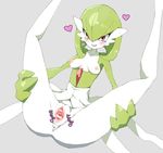  blush breasts breasts_outside gardevoir gen_3_pokemon nipples no_humans pokemon pokemon_(creature) pussy red_eyes small_breasts spread_legs wigglytuff_(pokeacc) 