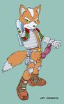  balls canine cromofox_(artist) erection fox_mccloud gun hybrid_penis male mammal nintendo ranged_weapon solo star_fox video_games weapon 