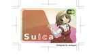  :d artist_name brown_dress dress hair_ornament hand_up hidamari_sketch looking_at_viewer open_mouth smile solo suica suica_design x_hair_ornament yuno 