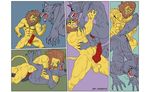  abs anal angry balls biceps blood butt canine claws cromofox_(artist) erection fangs feline fight forced fur hair hybrid_penis knot lion male male/male mammal muscular nipples nude open_mouth pecs penis rape teeth toe_claws tongue vein were werewolf wolf 