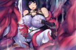  1girl bare_shoulders black_hair blue_eyes blush bodysuit breasts censored covered_navel covered_nipples covered_testicles cum ejaculation elbow_gloves erection futanari futanari_masturbation futasub game_asset gloves grabbed_by_tentacles half-closed_eyes huge_breasts impossible_bodysuit impossible_clothes kongeraatio long_hair masturbation mosaic_censoring nipple_stimulation nipple_tweak non-web_source open_mouth penis purple_bodysuit restrained self-datamine senjuin_ayano skin_tight slime_(substance) solo spread_legs taimanin_suit taimashi_ayano tentacle_on_penis tentacle_pit tentacle_sex tentacles tentacles_on_futa testicles variant_set visual_novel_cg 