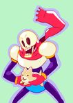  bone canine clothing cub dog duo holding male mammal papyrus_(undertale) ropnolc scarf skeleton standing undertale video_games young 