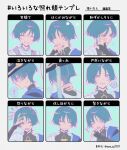  !? 1boy ^^^ anger_vein bishounen black_bodysuit black_bridal_gauntlets black_hair black_hat blue_cape blunt_ends blush bodysuit bridal_gauntlets cape choppy_bangs closed_eyes closed_mouth colored_inner_hair commentary_request covering_own_mouth curled_fingers embarrassed expression_chart facing_away facing_viewer frown genshin_impact glaring gold_ring hand_blush hand_on_own_neck hand_over_own_mouth hand_up hat highres japanese_clothes jingasa kimono layered_sleeves looking_at_viewer looking_to_the_side male_focus mandarin_collar middle_ring multicolored_hair multiple_expressions neck_blush open_mouth outline pink_hair pink_outline purple_kimono purple_sleeves scaramouche_(genshin_impact) scaramouche_(kabukimono)_(genshin_impact) shoulder_peek side_cape solo sourou451451 spoken_interrobang squinting star_(symbol) streaked_hair string sweat tasuki teeth translation_request upper_teeth_only wanderer_(genshin_impact) white_kimono white_mouth wide-eyed wispy_bangs 
