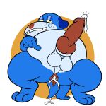 1:1 3_toes 4_fingers absurd_res after_sex anal_orgasm animal_genitalia animal_penis anthro anus balls bedroom_eyes belly blue_body blue_eyelids blue_feet blue_fur blue_head blue_paws blue_thighs bob-jiggles bodily_fluids butt butt_focus canid canine canine_genitalia canine_penis canis cheek_markings circle_background clenched_teeth cum cum_drip cum_from_ass cum_from_penis cum_in_ass cum_inside cum_on_penis cum_on_tail cum_string disney disney_channel domestic_dog dripping ejaculation erection facial_markings feet fingers floppy_ears freckles fur genital_fluids genitals gesture grin grinning_at_viewer half-closed_eyes hand_gesture hand_on_ground hands-free head_markings hi_res knot knotted_penis leaking_cum leaned_back leaning leaning_backward looking_at_viewer male mammal markings multicolored_body multicolored_fur narrowed_eyes orange_background orgasm paws penis perineum pointing pointing_at_anus pointing_at_penis pointing_at_self presenting presenting_anus presenting_balls presenting_hindquarters presenting_penis pupils red_anus red_nose red_penis seductive sheath simple_background slightly_chubby slightly_chubby_male smile smiling_at_viewer smug smug_face smug_grin snout solo spot_helperman spread_legs spreading tail teacher's_pet teeth thick_penis toes toony white_background white_balls white_belly white_body white_fur white_perineum white_snout yellow_sclera