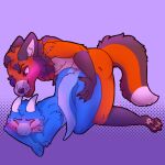 1:1 anal anal_penetration anthro arm_scar arm_tuft ass_up bared_teeth bedroom_eyes black_claws black_nails black_spots blue_body blue_fur blue_hair blush blush_lines blushing_profusely brown_eyes butt butt_grab canid canine canis cheek_tuft chest_tuft claws clenching_fist colored_nails dominant dominant_male duo elbow_tuft eyes_closed facial_tuft fist fluffy fluffy_chest fluffy_ears fluffy_hair fluffy_tail fox from_behind_position fur grey_body grey_fur hair hand_on_butt head_tuft hybrid kobold long_tail lying male male/male mammal nails narrowed_eyes neck_tuft nipples on_front orange_body orange_fur orange_hair pawpads paws penetration pink_blush pink_pawpads red_eyes sammywhich scalie scar seductive sex short_hair smile smirk smirking_at_another smirking_at_partner smirking_dom spots spotted_pawpads submissive submissive_male tail teeth teeth_showing tuft white_body white_fur wolf