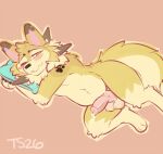 2026 animal_genitalia animal_penis anthro balls bodily_fluids brown_eyes canid canine canine_genitalia canine_penis cheek_tuft claws colored_sketch ear_piercing erection facial_tuft flat_colors fur furgonomic_piercing furgonomics generation_7_pokemon genital_fluids genital_piercing genitals hi_res knot knotted_penis looking_at_genitalia looking_at_penis lycanroc male male_anthro mammal midday_lycanroc mouth_closed navel nintendo nude_anthro nude_male one_eye_closed paws penis piercing pink_background pink_penis pokemon pokemon_(species) precum sheath sheath_piercing simple_background sketch snout solo tail taintedstar tan_body tan_fur tuft yellow_body yellow_fur