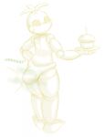 accident animatronic anthro avian bird black_sclera butt chicken clothing cupcake_(fnaf) duo feces feces_on_body feces_on_butt female five_nights_at_freddy's five_nights_at_freddy's_2 galliform hi_res humanoid krinklymay looking_at_viewer looking_back looking_back_at_viewer machine monochrome panties phasianid pooped pooping robot robot_humanoid robotic scottgames sharp_teeth soiled soiling soiling_panties soiling_underwear solo teeth toy_chica_(fnaf) underwear