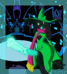 animal_genitalia animal_penis anthro balls big_balls big_penis bodily_fluids bovid caprine clothing dark_body dark_fur darkner deltarune equine_genitalia equine_penis eyewear femboy fur genital_fluids genitals glasses glowing glowing_genitalia heart_symbol hi_res huge_balls huge_penis long_song male mammal penis precum ralsei robe scarf solo undertale_(series)