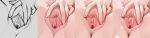  1girl ass clitoral_hood clitoris commentary crotch_focus english_commentary highres making-of multiple_views nangong_yu nude pink_nails sketch spread_pussy spreading_own_pussy thighs uncensored urethra weimiaw wide_image zenless_zone_zero 