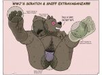 anthro armpit_fetish armpit_hair belly bodily_fluids body_hair bulge butt canid canine clothed clothing diagram feet foot_fetish foot_focus humor jockstrap jockstrap_only male mammal moobs musk mythological_canine mythological_creature mythology navel nipples overweight overweight_anthro overweight_male presenting presenting_hindquarters soles solo stained_clothing stained_jockstrap stinkdyde sweat toes topless underwear underwear_only werecanid werecanine werecreature werewolf werewolf_jones