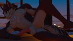 16:9 3d_(artwork) 4k abs absurd_res anthro anus balls big_penis canid canine canis chest_tuft digital_media_(artwork) ear_piercing epic_games erection fortnite freedov3_(edward) fur genitals hi_res looking_at_viewer lycan_west_(fortnite) male mammal nude penis piercing presenting presenting_anus red_body red_fur solo tail tuft white_body white_fur widescreen wolf yellow_eyes