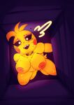 animatronic anthro areola avian bagxh beakless bird black_sclera breasts caught chicken female five_nights_at_freddy's five_nights_at_freddy's_2 galliform hi_res looking_at_viewer machine makeup metallic_body nipples nude nude_female phasianid pink_areola pink_nipples pupils robot robot_anthro scottgames sharp_teeth solo surprised teeth toy_chica_(fnaf) ventilation white_pupils yellow_body