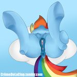  2015 anatomically_correct anatomically_correct_pussy animal_genitalia anus butt clitoral_winking clitoris cr&ecirc;medelaclop_(artist) equine equine_pussy female friendship_is_magic horse mammal my_little_pony pegasus pony pussy rainbow_dash_(mlp) teats wings 