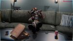 16:9 3d_(artwork) absurd_res alcohol anthro apartment apple_inc. beer beer_bottle beverage beverage_can bottle bowl box calico_cat cd_projekt_red cellphone chips_(food) chromatic_aberration cigarette cigarette_holder clothed clothing coffee_table container controller cyberpunk_2077 digital_media_(artwork) domestic_cat electronics epic_games eyebrows eyewear eyewear_on_head felid feline felis female food fortnite furniture game_controller glowing glowing_eyes hat headgear headwear hi_res holding_object iphone looking_at_object mammal meme meme_pose meow_skulls meowskvlls metalhead_meow_skulls microsoft open_mouth pal_(species) palworld pet_bowl phone piercing pizza pizza_box pocketpair raised_eyebrow sekhmet_(pal) simple_background smartphone smile sofa solo sunglasses sunglasses_on_hat sunglasses_on_head table tail tv_remote watching_television watermark wearing_sunglasses widescreen xbox xbox_controller xbox_game_studios