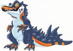  2015 ambiguous_gender blue_scales crocodile dnk-anais hybrid orange_markings reptile scales scalie solo 