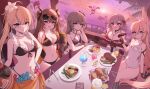  6+girls absurdres alternate_costume animal_ears beach bikini blonde_hair breasts brown_hair cafe centaureissi_(girls'_frontline_2) choker commentary eating english_commentary faelynn_(girls'_frontline_2) faelynn_(sunkissed_shimmer)_(girls'_frontline_2) fang flat_chest florence_(girls'_frontline_2) food fox_ears g11_(girls'_frontline) g36_(50_days_with_g36)_(girls'_frontline) g36_(girls'_frontline) g41_(girls'_frontline) girls'_frontline girls'_frontline_2:_exilium halterneck hand_on_own_chin highres hk416_(girls'_frontline) klukai_(cerulean_breaker)_(girls'_frontline_2) klukai_(girls'_frontline_2) large_breasts lenna_(girls'_frontline_2) leva_(girls'_frontline_2) looking_at_viewer m4_sopmod_ii_(girls'_frontline) makiatto_(girls'_frontline_2) mechty_(girls'_frontline_2) multiple_girls ocean official_alternate_costume pa-15_(girls'_frontline) palm_tree sabrina_(girls'_frontline_2) sabrina_(strawberry_zabaione)_(girls'_frontline_2) sarong scenery see-through_clothes side_ponytail skin_fang soppo_(girls'_frontline_2) spas-12_(girls'_frontline) steak string_bikini sunglasses sunset sweet_roll_(flu0313) swimsuit tree triangle_bikini_top ump45_(girls'_frontline) ump9_(girls'_frontline) wa2000_(girls'_frontline) wa2000_(op._manta_ray)_(girls'_frontline) waving 