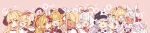  >_< >_o 6+girls :3 :d ahoge andira_(granblue_fantasy) anila_(granblue_fantasy) animal_ears bai_(granblue_fantasy) blonde_hair blue_hair blush catura_(granblue_fantasy) chibi closed_eyes commentary_request dark-skinned_female dark_skin draph erune granblue_fantasy hair_ornament harvin hat highres horns huang_(granblue_fantasy) k0bo43 kumbhira_(granblue_fantasy) long_hair mahira_(granblue_fantasy) makura_(granblue_fantasy) multiple_girls numbered one_eye_closed open_mouth pink_background pointy_ears red_eyes sheep_horns short_eyebrows simple_background smile thick_eyebrows vajra_(granblue_fantasy) vikala_(granblue_fantasy) white_hair wide_image 